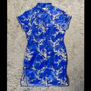 💥Pick 2 For $20💥 Chinese Sparkle Mini Dress Blue